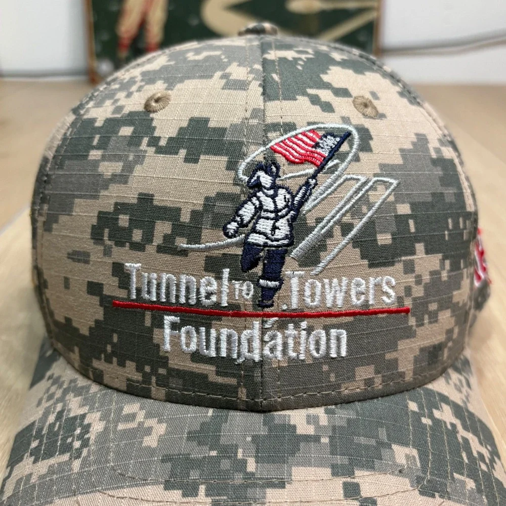 Tunnel to Towers T2T Foundation Hat Cap Digital Camo Military Patches FDNY NYPD